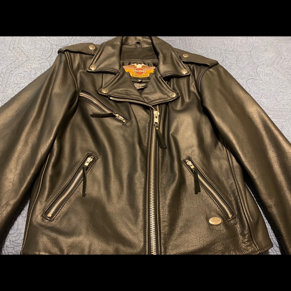 Vintage Genuine Harley Davidson Leather Riding Jacket
